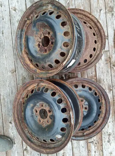Four used 17" steel rims. $40 for the set
