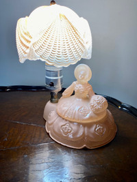 Art Déco 1930’s Southern Belle Lamp & Jewelry Dish