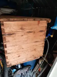 Antique pine blanket box