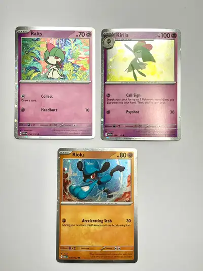 Ralts Kirlia Riolu 058 059 067 Cosmo Foil Pokemon Promo Cards , View more
