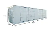 40' One Trip Shipping Container with 2 Side Doors