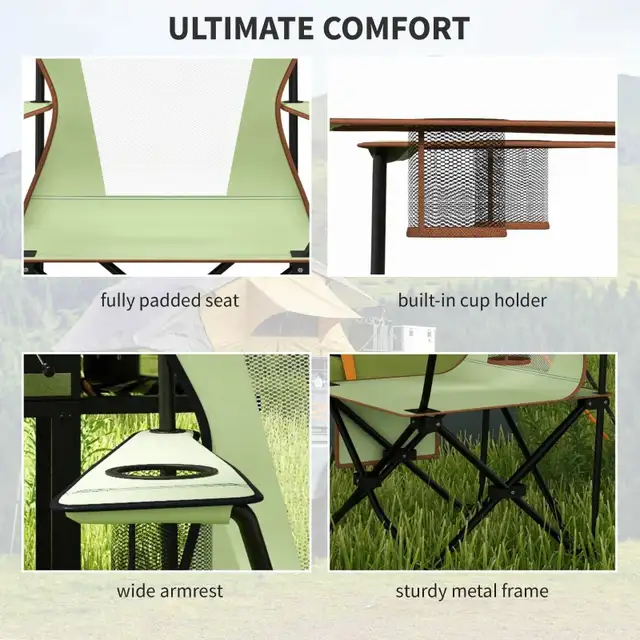 Outdoor Rocking Chair Folding Camping Chair Portable Rocker with in Patio & Garden Furniture in Markham / York Region - Image 3