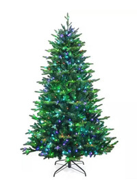 7 ft. Pre-Lit Artificial Christmas Tree Hinged Artificial Tree