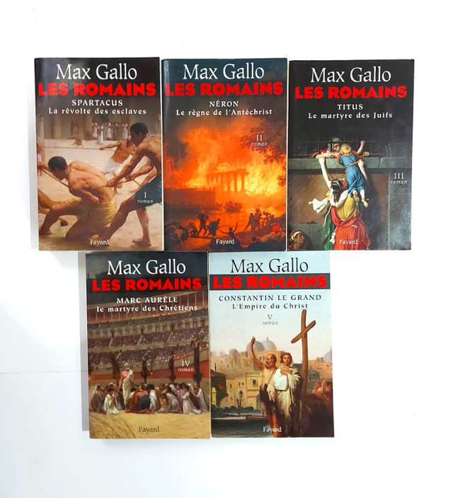 Roman - Max Gallo - Les Romains - Tome 1-2-3-4-5 - Grand format dans Essais et biographies  à Granby