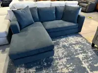 Fabric sectional reversible chaise