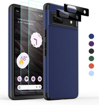 Pixel 7a Case with [2 Screen Protector+ 2 Camera Lens Protector]