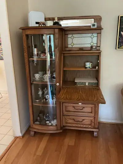 Armoire/secrétaire chêne massif, View more