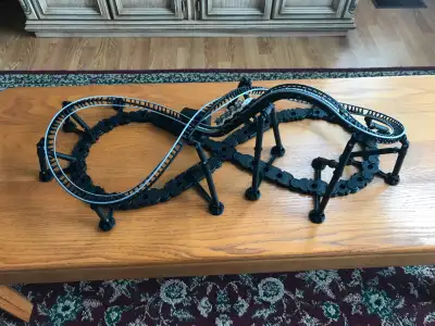 MicroCoaster 1:78 scale model roller coaster kit was built and now disassembled and in its original...