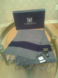 Brand New 100% Wool Scarf,Hudson Bay Collection,Made in Scotland