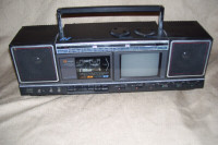 Rare Gheto Blaster AM /FM Cassette and 4:5" B/W Television