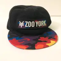 Zoo York Hat Adjustable Snapback Rainbow Camo Bill Embroidered