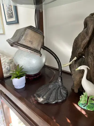 Bankers desk lamp. Antique., View more