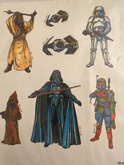 Star Wars Vintage 1980 Sticker Sheet, View more