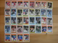 38 cartes de hockey de 1990