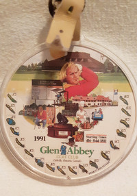 Vintage Glen Abbey 1991 Golf Bag Tag