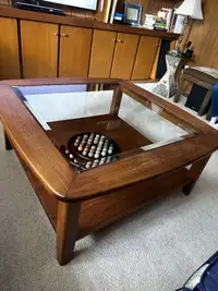 Solid wood square coffee table