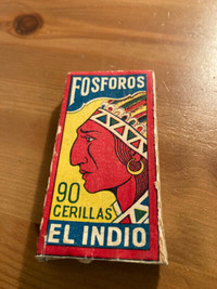 Old Match Box - Fosforos - Ecuador:  El Indio
