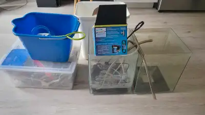 Fish tank + supplies, View more