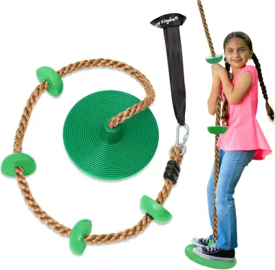 New in a Factory Sealed Box Jungle Gym Kingdom Tree Climbing Rope Swing with Climbing Platforms. The...