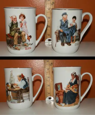 Set of 4 Norman Rockwell Mugs, View more