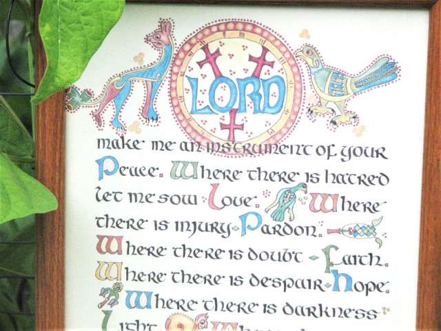 St Francis of Assisi Peace Prayer. Lovely Piece of Spiritual Art in Home Décor & Accents in London
