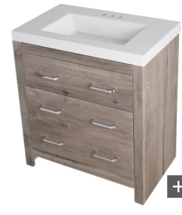 Glacier Bay Woodbrook 30.5"Wx34.3"H Bathroom Vanity w/ Sink in Plumbing, Sinks, Toilets & Showers in City of Toronto - Image 3