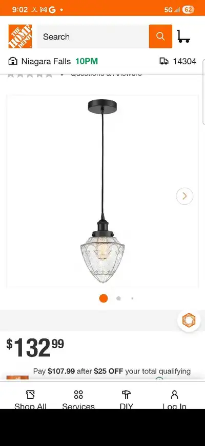 Hampton Bay Pendant Light, View more