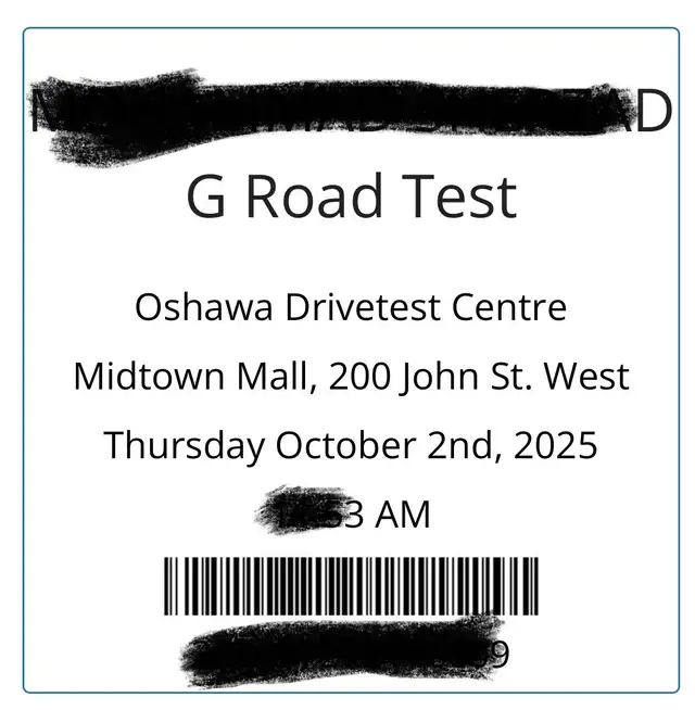 EARLY ROAD TEST BOOKING OF G2-G, DRIVE CLASSES63904282282371121