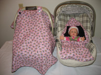 Baby Carseat Canopy with Baby Carseat Blanket-Wrap Set $70