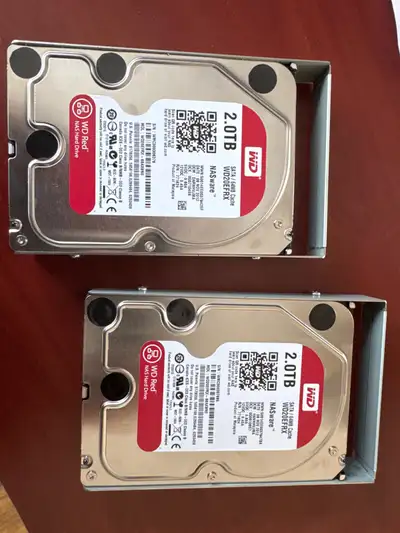 WD Red Plus 2TB NAS Hard Disk Drive - 5400 RPM Class SATA 6Gb/s, 64MB Cache, 3.5 Inch - WD20EFRX Use...