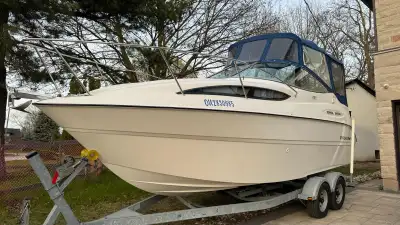 - 24.5 ft fiberglass cuddy cabin - Cabin sleeps two - Cockpit with swivel seating - Wet galley and p...
