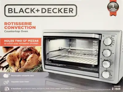 NEW Rotisserie Toaster Oven (BLACK+DECKER) Silver T04314SSD, View more