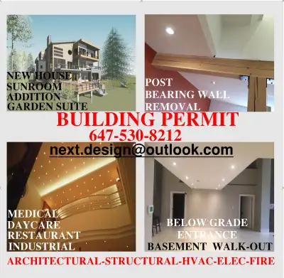 PERMIT DRAWINGS –FAST-LEGAL BASEMENT- ADDITION-647-530-8212, View more