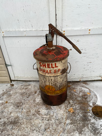 Original Vintage Shell Drum with Pump $75