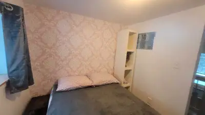 Small room for rent in basement. Parking, internet, hot water and one load of laundry per week incl....