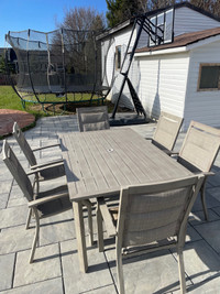 7 piece patio dining table and chairs