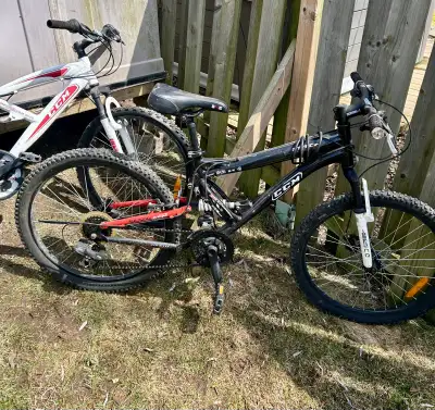 2 bmx bike 1 24 inch wheels 21 speed mountain bike Asking $100 each or best offer