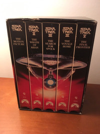 Star Trek movies 1-5 VHS 25th anniversary collectors set.