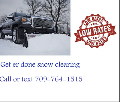 Driveway snow clearing 709-764-1515, View more