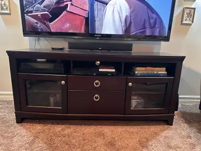 Dark Wood TV Stand / Media Console, View more