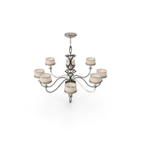 Silver 44-Inch 8-Light Chandelier