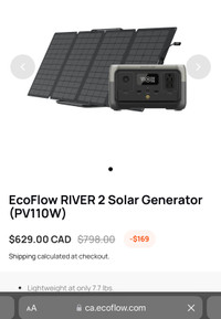 Ecoflow generateur solaire brand new