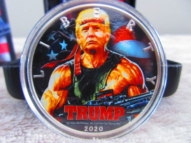 2020 TRUMP RAMBO Walking Liberty Eagle 1oz Silver Coin $1 USA in Arts & Collectibles in Calgary