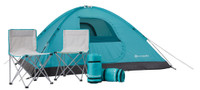 Outbound Camping Combo Kit w/ 4-Person Pop-Up Dome Tent,