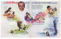 1958 Movie Ad, Five Walt Disney Movies for 1959