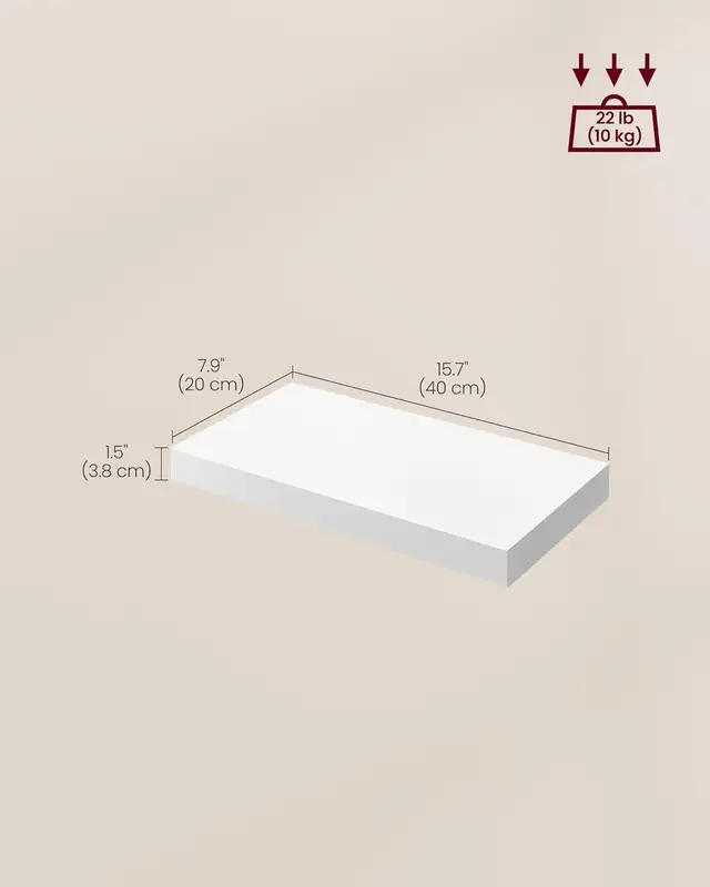 Wall Shelves Set of 3, Floating Shelves, Wall Mounted, 8 x 15.7  in Home Décor & Accents in Markham / York Region - Image 4