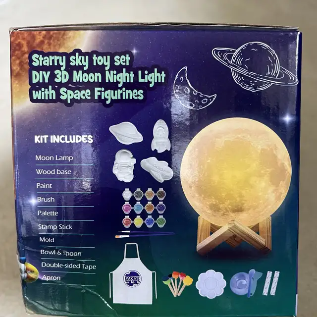 Moon Lamp & Space Painting Art Craft Kit in Arts & Collectibles in Markham / York Region - Image 3
