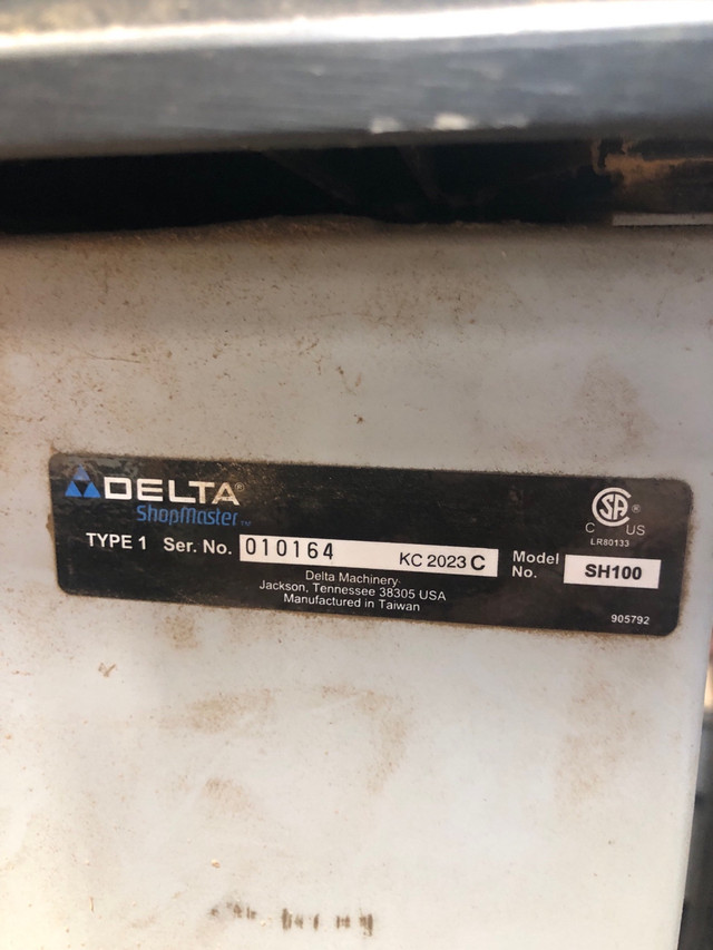 Delta SH100 shaper for sale in Power Tools in North Bay - Image 2