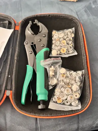 Heavy Duty Snap Fastener Tool kit, Punching Function, View more