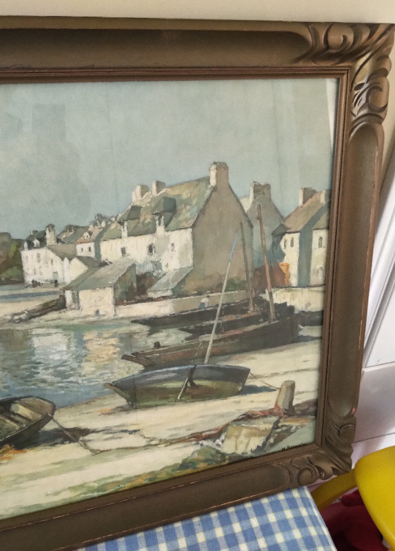 Large Watercolour? / Print, Framed Under Glass, Beautiful Frame in Arts & Collectibles in Stratford - Image 3